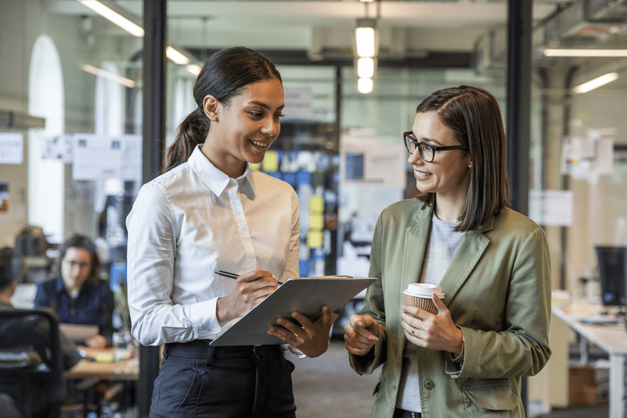 Business Coaching Session for Female Entrepreneur Business coach in London mentoring a female entrepreneur during a strategy session