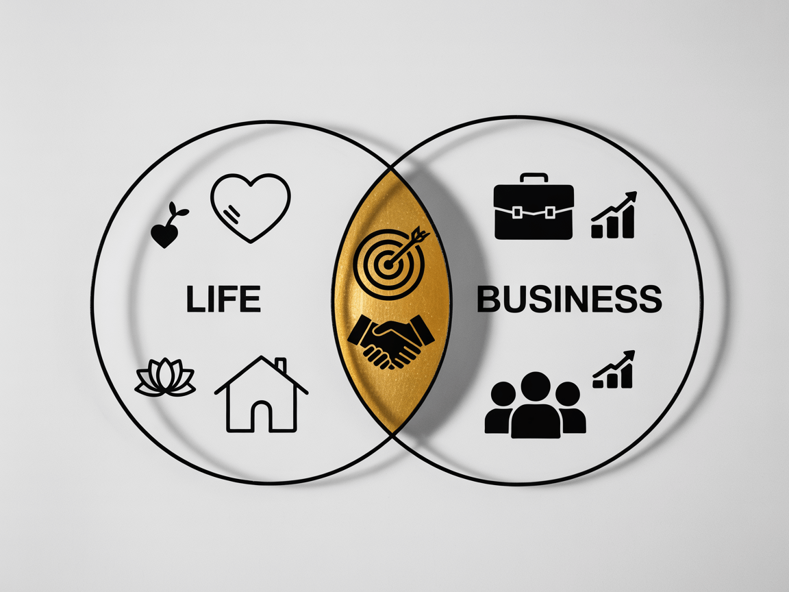 Life and Business Coaching Overlap (Venn Diagram) life and business coaching overlap venn diagram