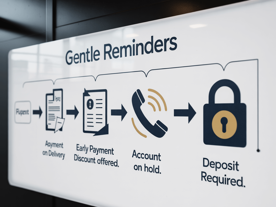 Supplier Payment Delays Account on Hold and Deposit Required supplier payment delays account on hold deposit required warning signs
