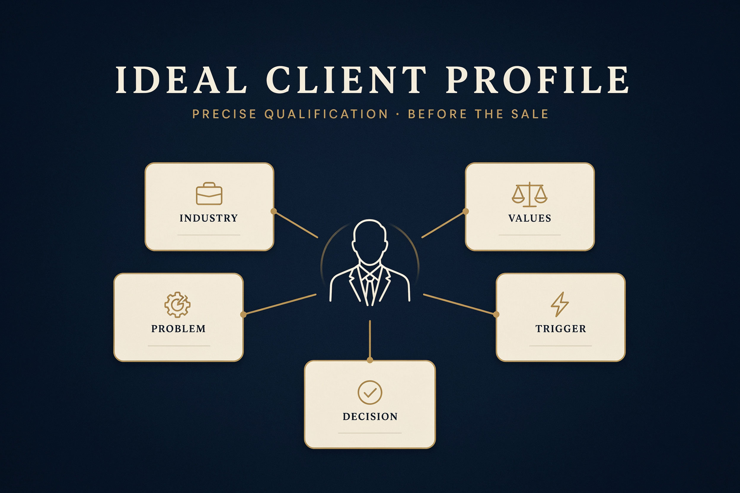 ideal client profile infographic for entrepreneur sales