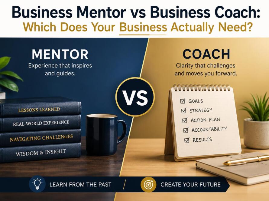 Business mentor vs business coach guide by business coach London Trip Saggu